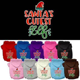 Christmas Pet Hoodie Screen Printed, "Santa's Cutest Elf"