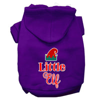 Christmas Pet Hoodie Screen Printed, "Little Elf"