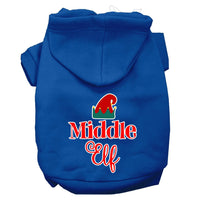 Christmas Pet Hoodie Screen Printed, "Middle Elf"