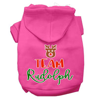 Christmas Pet Hoodie Screen Printed, "Team Rudolph"