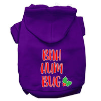 Christmas Pet Hoodie Screen Printed, "Bah Humbug"