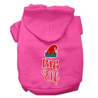 Christmas Pet Hoodie Screen Printed, "Big Elf"