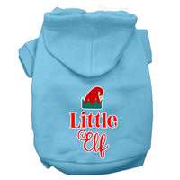 Christmas Pet Hoodie Screen Printed, "Little Elf"