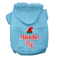 Christmas Pet Hoodie Screen Printed, "Middle Elf"