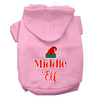 Christmas Pet Hoodie Screen Printed, "Middle Elf"