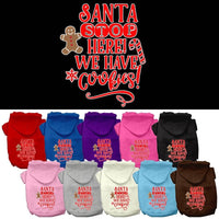 Christmas Pet Hoodie Screen Printed, "Santa Stop Here, We Have Cookies"