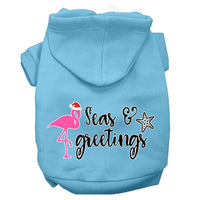 Christmas Pet Hoodie Screen Printed, "Seas & Greetings"