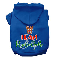 Christmas Pet Hoodie Screen Printed, "Team Rudolph"