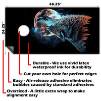 Howling Wolf - Cornhole Board Wrap - Set of 2