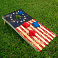 Betsy Ross Flag - Cornhole Board Wrap - Set of 2