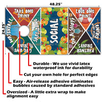 Drinking Game Ver 2 - Cornhole Board Wrap - Set of 2