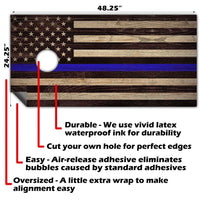 Police Support - Cornhole Board Wrap - Set of 2