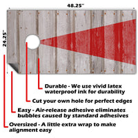 Red Arrow - Cornhole Board Wrap - Set of 2