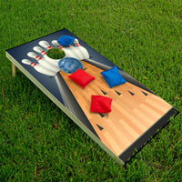 Bowling Lane - Cornhole Board Wrap - Set of 2