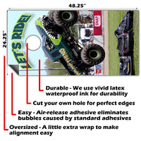 Monster Truck Off-road - Cornhole Board Wrap - Set of 2