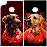 Party Animals Labradors - Cornhole Board Wrap - Set of 2
