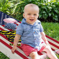 American Flag and Texas - Cornhole Board Wrap - Set of 2
