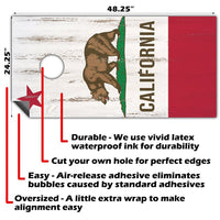 California State Flag - Cornhole Board Wrap - Set of 2
