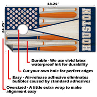 Houston Baseball - Cornhole Board Wrap - Set of 2