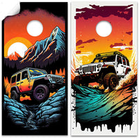 Jeep Adventure - Cornhole Board Wrap - Set of 2