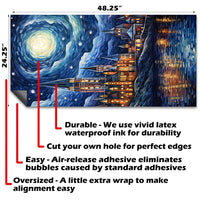 Fantasy Wizard World - Cornhole Board Wrap - Set of 2