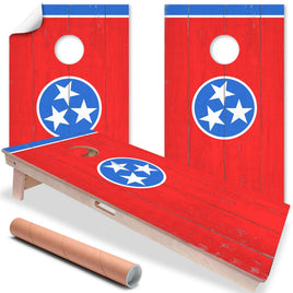 Tennessee State - Cornhole Board Wrap - Set of 2