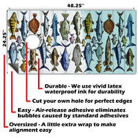 Fishing - Cornhole Board Wrap - Set of 2