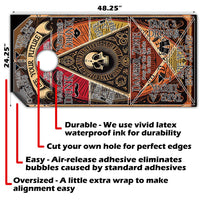 Oujia Board - Cornhole Board Wrap - Set of 2