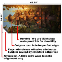 Home in the Trees - Cornhole Board Wrap - Set of 2