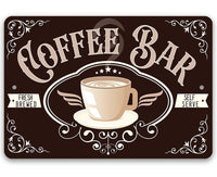 Coffee Bar Fresh Brewed - Metal Sign