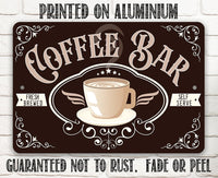 Coffee Bar Fresh Brewed - Metal Sign