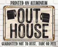 Out House - Metal Sign