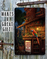 Tiki Parrot Bars - Metal Sign