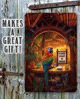 Tiki Bars Parrot - Metal Sign