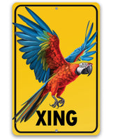 Parrot Crossing - Metal Sign
