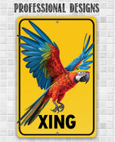 Parrot Crossing - Metal Sign