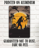Big Foot in the Woods Peace Sign - Metal Sign