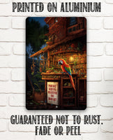 Tiki Parrot Bars - Metal Sign