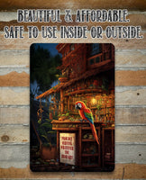 Tiki Parrot Bars - Metal Sign