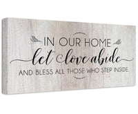 In Our Home Let Love Abide - Canvas