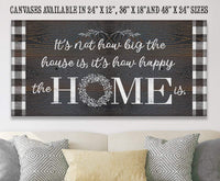 It's Not How Big The House Is - Canvas