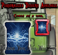 Blue lighting taillight cover decal 39