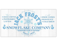 Jack Frost Snowflake Co - Canvas