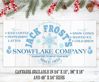 Jack Frost Snowflake Co - Canvas