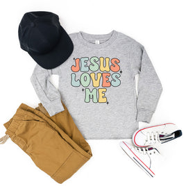 Boy Version - Jesus Loves Me - Child Long Sleeve Tee