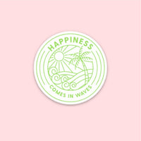 LMSS® STICKER - HAPPINESS COMES IN WAVES