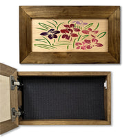 Just Flowers Hidden Gun Storage Wall Decor - Handcrafted Gun Concealment Furniture - Quick Access Handgun Safe with Magnetic Lock - Secure Hidden Wall Safe - USA Made