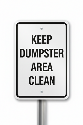 Keep Dumpster Area Clean- 18x12