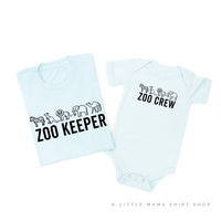 ZOO KEEPER + ZOO CREW - Set of 2 Matching Shirts