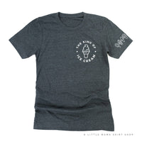 The King of Ice Cream - (Pocket Size) - Ice Cream Sleeve Detail - Unisex Tee
